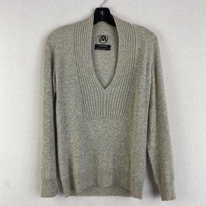 Club Monaco Cashmere Light Gray V-Neck Sweater